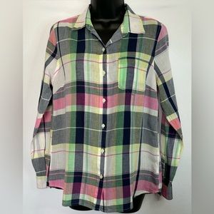 Old Navy Women's Plaid Long Sleeve Shirt